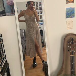 Floral Print Button Down Maxi Dress